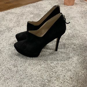 Black Suede platform heels 8.5